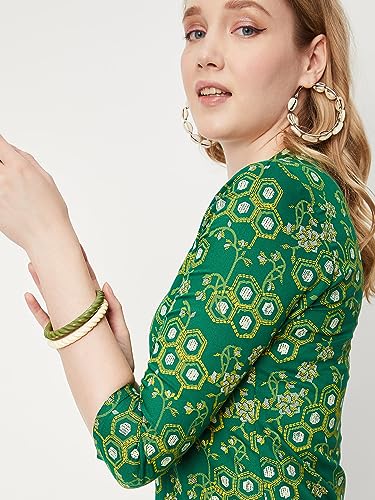 Image of Max Women Rayon Straight Printed Straight Kurta