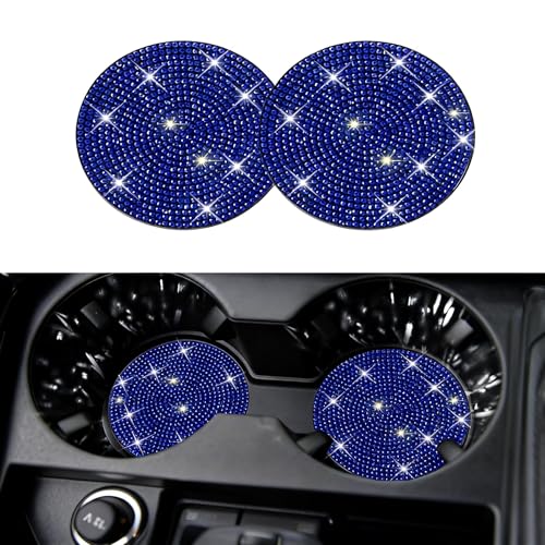 2PCS Portavasos para Auto con Cristales Azules miniatura 1