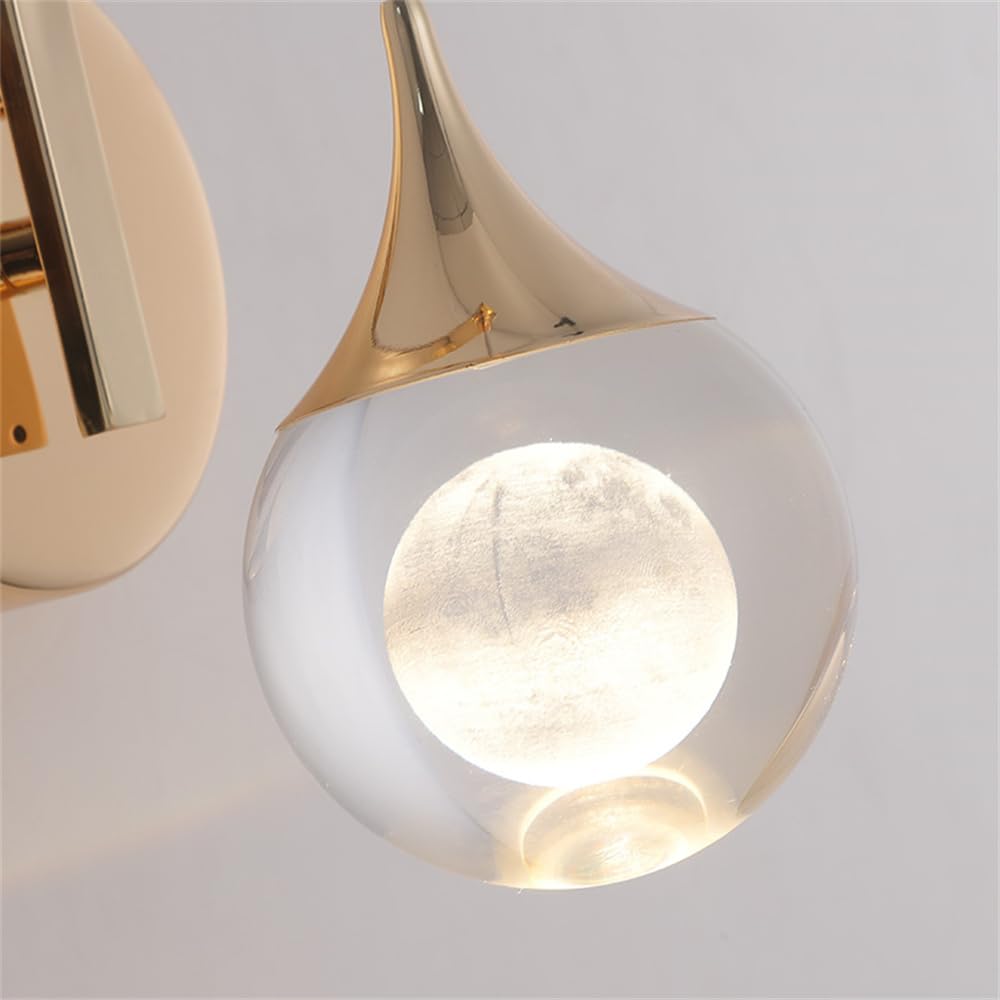 Lámpara de Pared Nórdica Luz de Aplique de Cristal Simple Accesorios LED para el Hogar Sala de estar Dormitorio Decoración (Estilo 5)