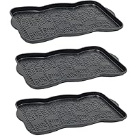 Crystals Shoes Tray, Boot Plastic Tray, Multipurpose Non Slip Design Foot Bath Tray, Shoe Drip Tray for Rain Boots, Waterproof Drip Trays Indoor & Outdoor/Garden (3)