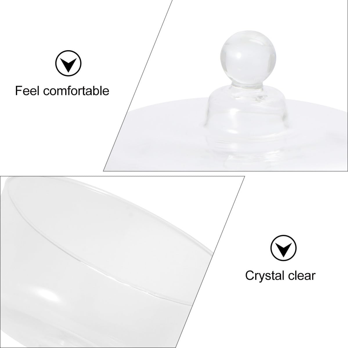 Artibetter Cubierta de Vidrio para Postres y Frutas, Ligera y Portátil