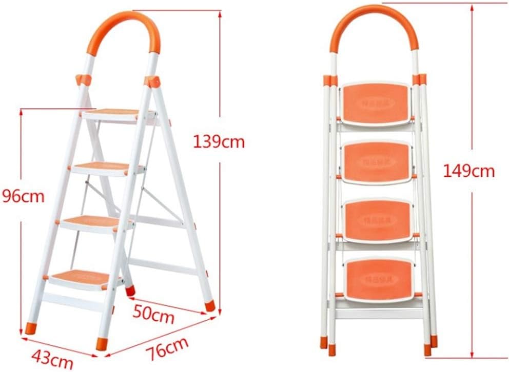 Step Stool Step Ladder,Portable Folding Heavy Duty Anti-Slip Stepladder Home Garden Ladder Household Ladder/Blue