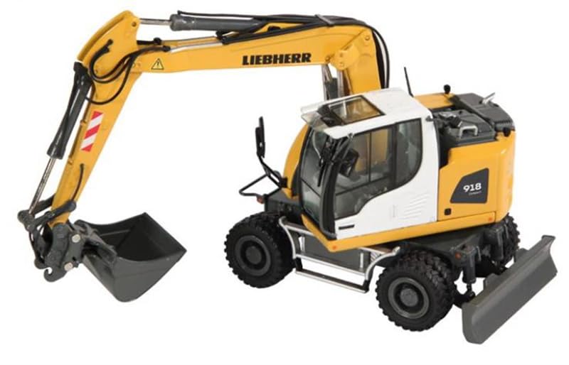 FloZfor NZG for LIEBHERR A918 Compact for LITRONIC Wheel Hook Excavator 1:50 Truck Pre-Built Model