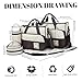Diaper Bag, 5Pcs Diaper Bag, Large Capacity Waterproof Baby Travel with Changing Pad & Side Pockets, Adjustable Baby Supplies with Comfort Handles & Hooks, Portable for Parents