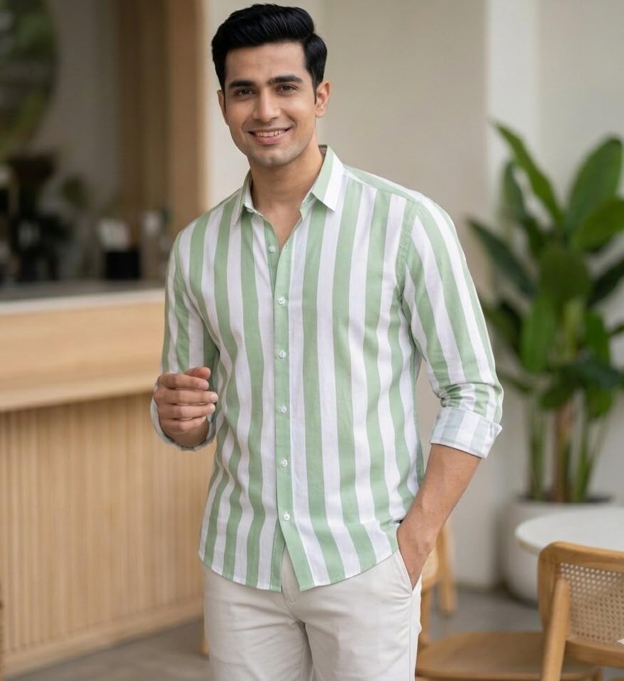 Image of U-Turn Casual Shirt for Men || Shirt for Men Stylish || Men Stylish Shirt || Men Printed Striped Shirt