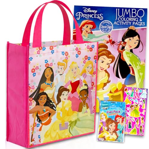 Disney Princess Travel Bag Activity Bundle - Tote Bag (Styles May Vary)