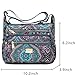 Pealwel Women Shoulder Handbag Roomy Multiple Pockets Bag Ladies Crossbody Purse Tote Top Handle Satchel(SS-Black&Blue)