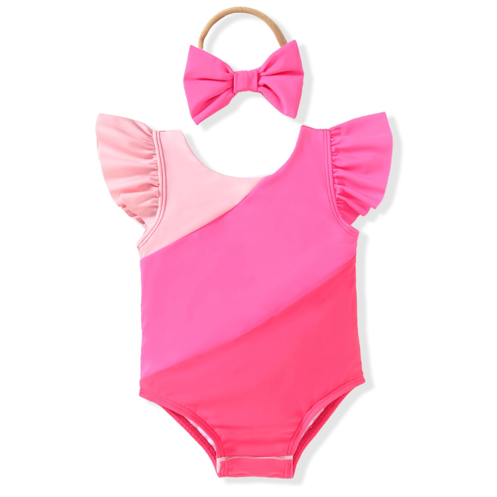 Toddler Girl Baby Ruffles Mermaid Fish Scale Swimsuit One Piece Swimwear Bathing Sunsuit