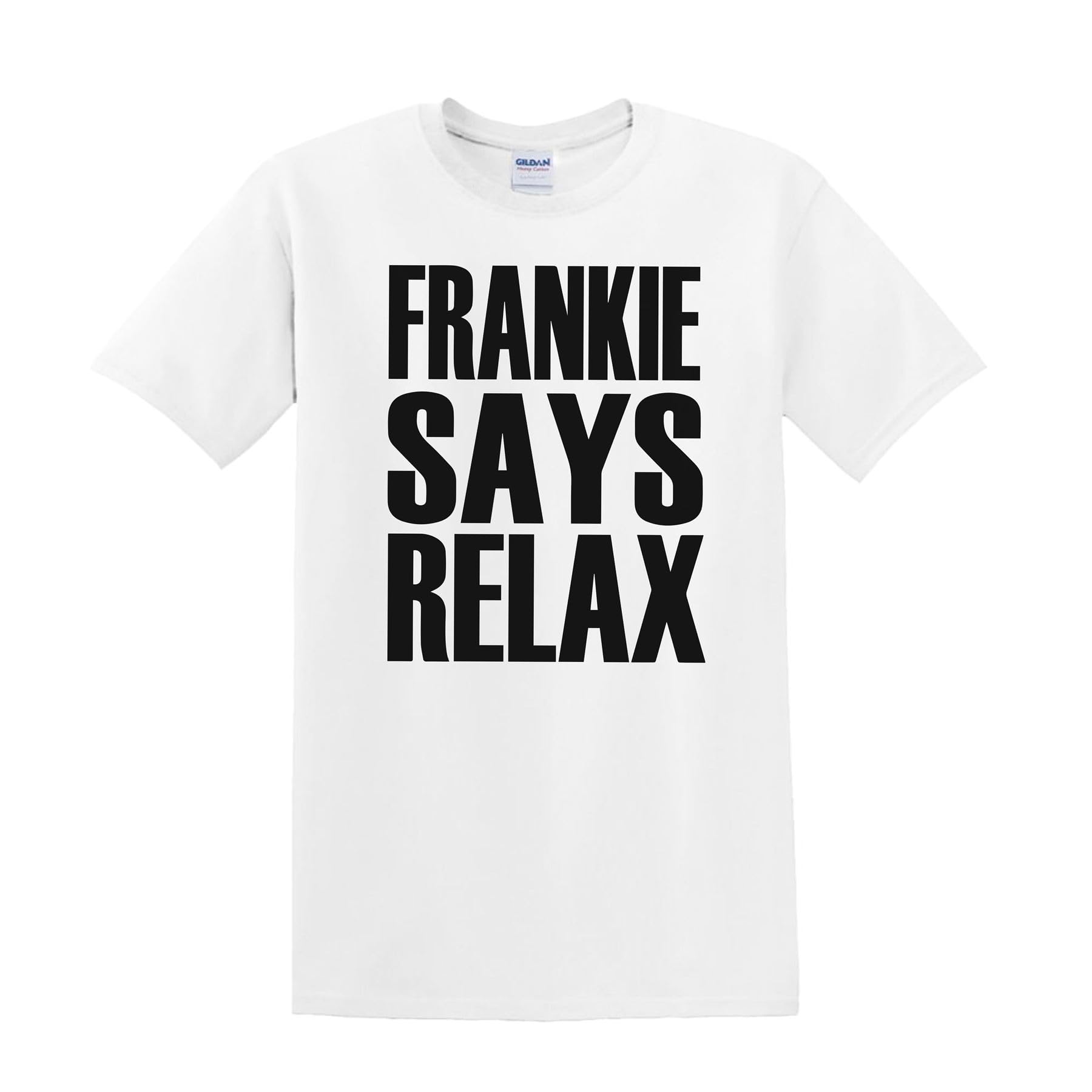 Adults 80s Pop Star T-Shirt - Large - White T-Shirt with 1980s Slogan - Throwback Party Novelty Band Retro Fashion Outfit Fancy Dress Costume