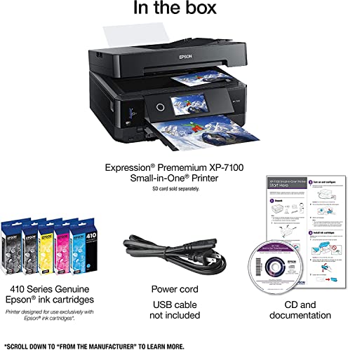 Epson XP-7100 All-In-One Color Inkjet Printer - Print Scan Copy - 15 Ppm, 5760 X 1440 Dpi, 8.5 X 14, Auto 2-Sided Printing, 30-Page Adf, Card Slot, Printable Cd/Dvd thumb #7