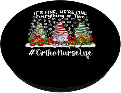Miniatura 2 de Funny Orthopedic Nurse Christmas Ortho Nursing Xmas Party PopSockets Standard PopGrip