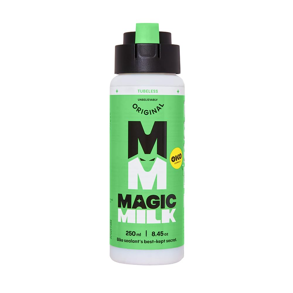 Magic Milk Tubeless Original Tyre Sealant 250ml – With Innovative Cap for Easy Application – Seals 6mm Punctures in MTB Tyres – Tyre and Rim Friendly Formula – CO2 and Foam Insert Compatible