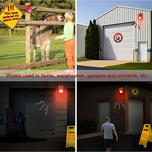 Szyoumy Solar Powered Sound Alarm Strobe Light Flashing 6Led Motion Detector Security Alarm System 129Db Loud Siren For Home Villa Farm Hacienda Outdoor Yard Day And Night Mode(Ip65 Waterproof) #TOP5
