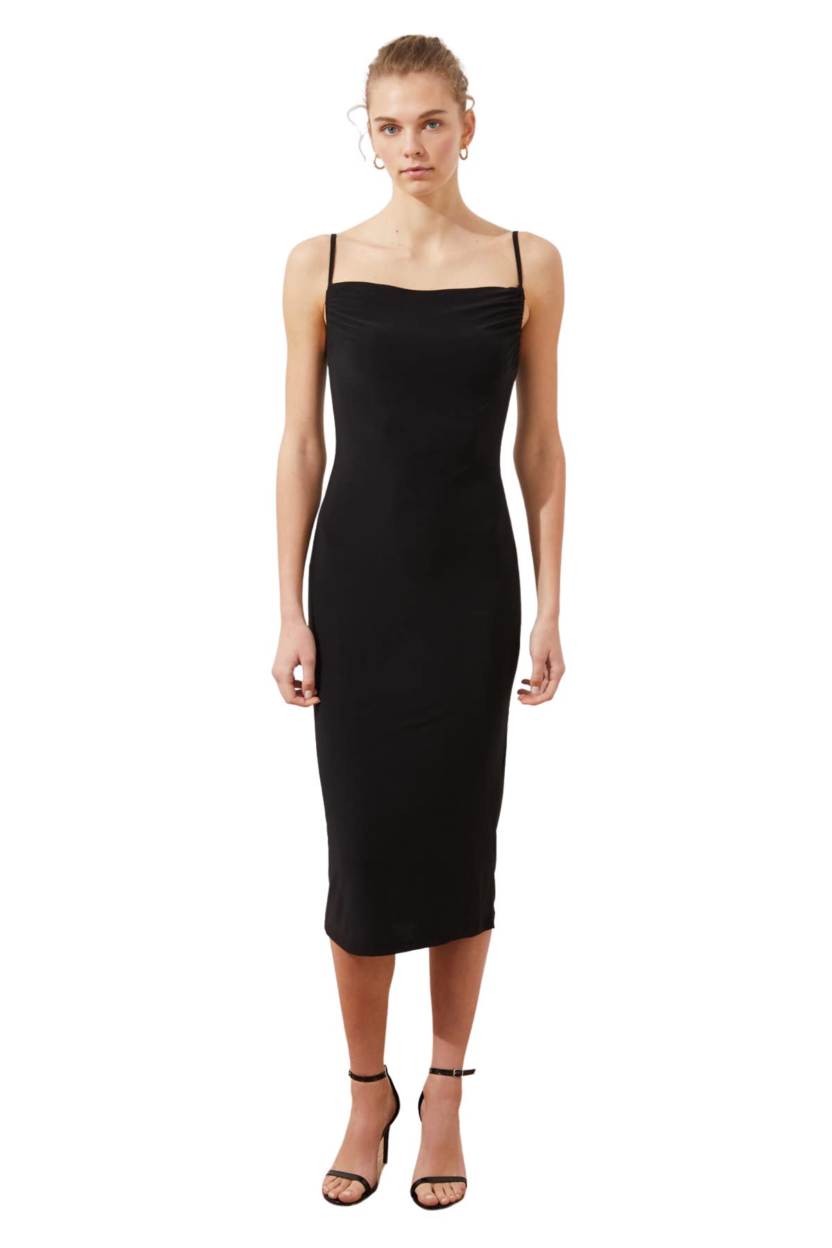 Trendyol Midi Bodycon Slim Fit Knit Dress Vestito Donna