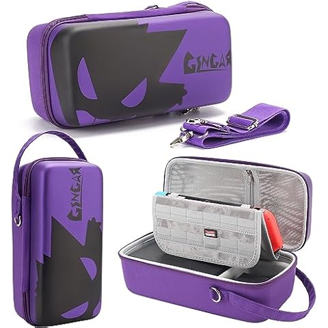 Portable Carrying Case Compatible with Nintendo Switch/Switch OLED - Built-in Stand and Removable Shoulder Strap Design Fit Switch Console, AC Charger Adapter, Switch Dock/Pro Controller Accessories Cover