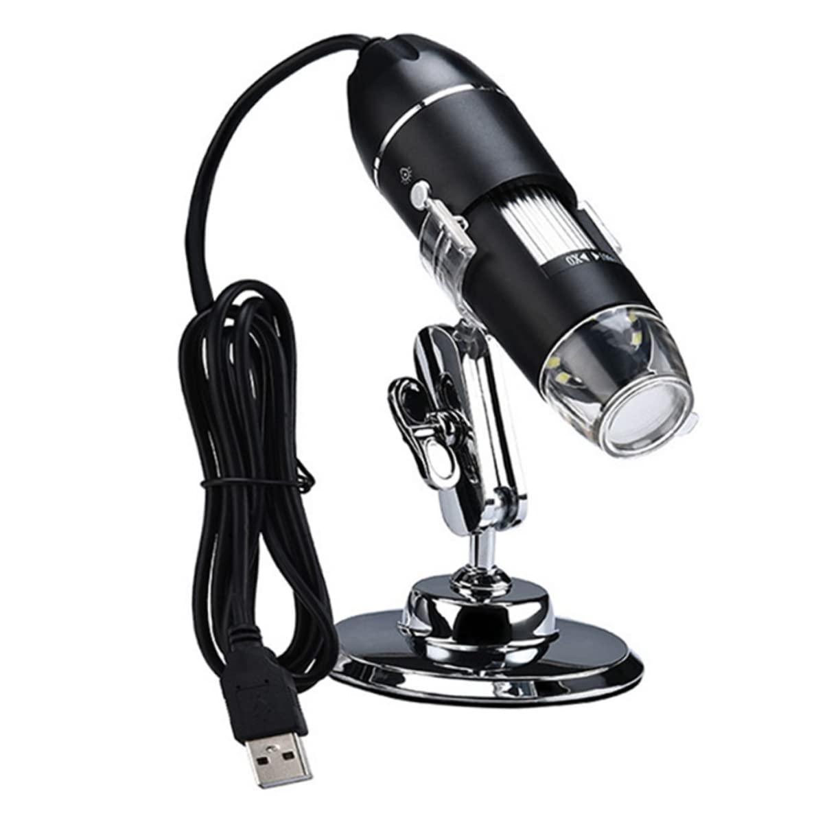 NUOBESTY Microscopio Digital Portátil 1600x Conexión USB para Uso Doméstico y Laboratorio
