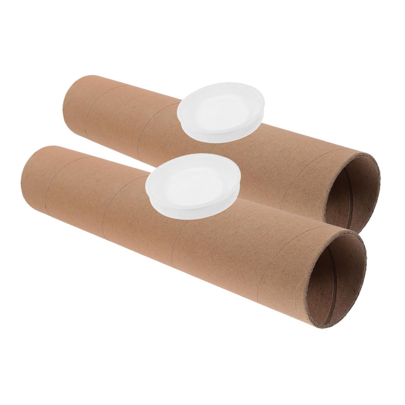 Sewroro 10pièces Tubes Kraft Pour Affiches Lot De Cylindres De Stockage Robustes Avec Couvercles Pour Expédition Et De Documents Et Œuvres Art
