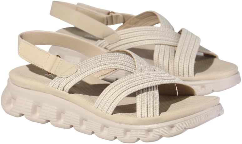 Mon ami Women’s Platform Sandals | Adjustable Strap Open Toe Shoes | Stylish, Comfortable, Breathable, and Durable Ladies Footwear for Summer, Perfect Casual Sandals for Women and Girls