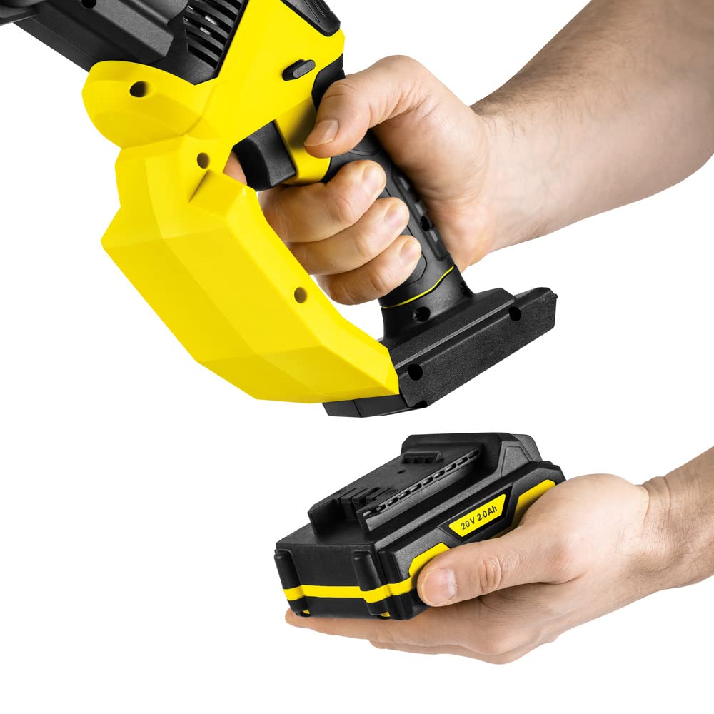 TROTEC Motosierra a batería PCHS 10-20V | Motosierra eléctrica ligera incluye batería intercambiable Flexpower de 20V y protector de cadena