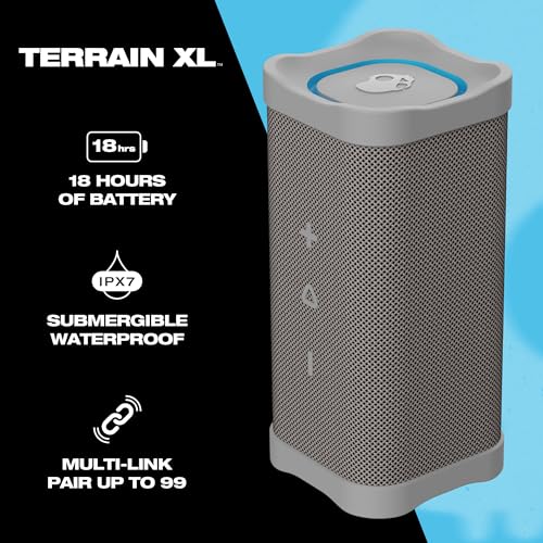 Image of Skullcandy Terrain XL Wireless Bluetooth Speaker - IPX7 Waterproof Portable Speaker, 18 Hour Battery, Nylon Wrist Wrap, True Wireless Stereo
