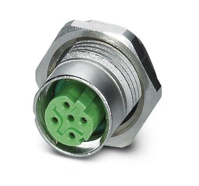 1456569, Circular Metric Connectors SACC-DSI-FSD-4CON L180/SH GN