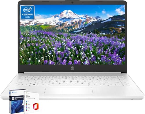 Image of HP Laptops 16GB RAM for Students Business, 14 inch HD Screen, Intel Dual-Core N4120, 352GB Storage(64GB eMMC + 256GB MSD + 32GB USB C Flash Drive), Windows 11 Pro & Office Pro Lifetime License