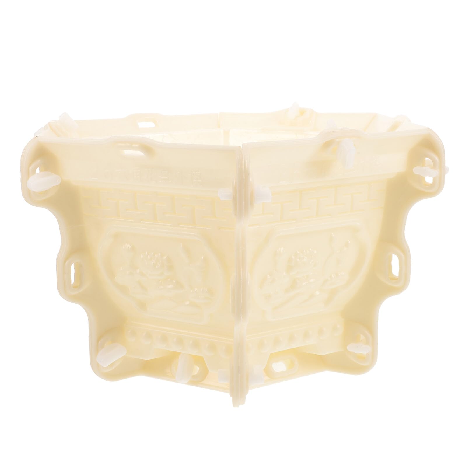 Moule béton réutilisable plastique pour pot de fleurs durable DIY - 8