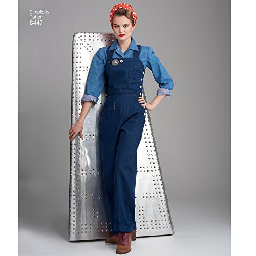 Simplicity Pattern 8447 H5 Misses' 1940S Vintage Pants, Overalls And Blouses, Size 6-8-10-12-14 #TOP3