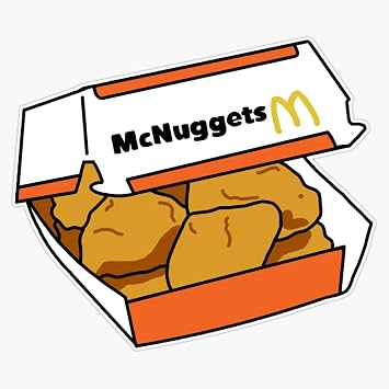 ملصق Mcnuggets Stciker ملصق مقاوم للماء من الفينيل ملصق سيارة كمبيوتر محمول على الحائط نافذة Bumper Sticker 5"