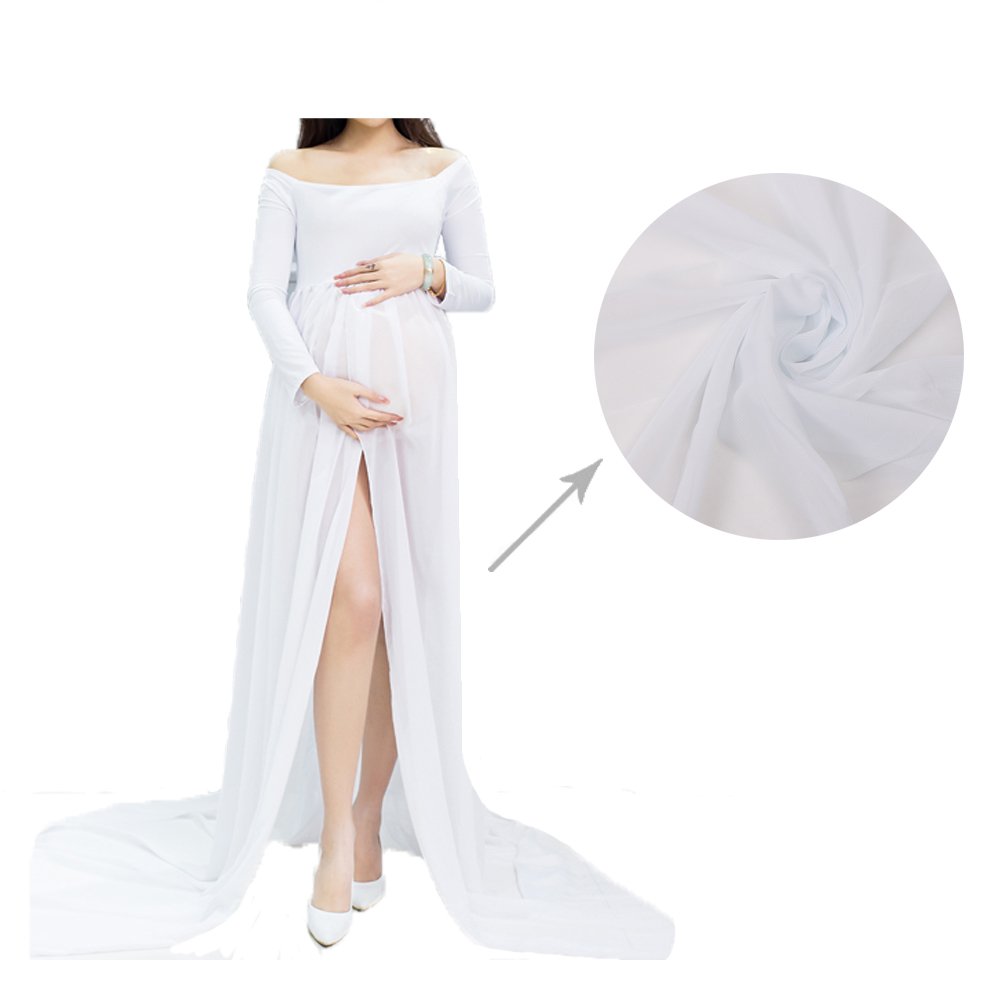 xuanranUK Abiti Eleganti Donne Incinte, Abito in Chiffon Incinta Fotografia Puntelli Fancy Servizio Fotografico per Beach, Vestiti Donne Incinte Gonne fotografiche di maternità