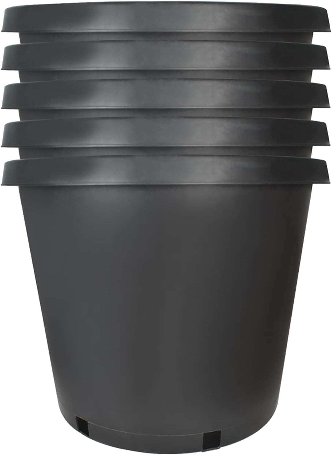 5-Pack 15 Gallon Premium Black Nursery Pot Plant Container Garden Planter Pots (15 Gallon)