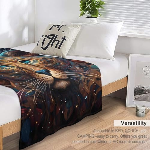 Couverture Polaire Léopard 140x180cm pour Lit et Canapé
