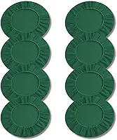 Kit 8 Capa para Sousplat Basic, Tecido Oxford, Verde, Branco, Palha Preto, Vermelho, 35cm Diâmetro, Decoração Mesa de Jantar (Verde)