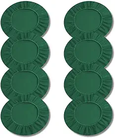 Kit 8 Capa para Sousplat Basic, Tecido Oxford, Verde, Branco, Palha Preto, Vermelho, 35cm Diâmetro, Decoração Mesa de Jantar (Verde)