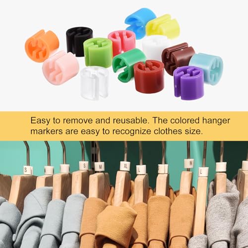 Marqueurs pour cintre MECCANIXITY : lot de 180 clips de codage couleur
