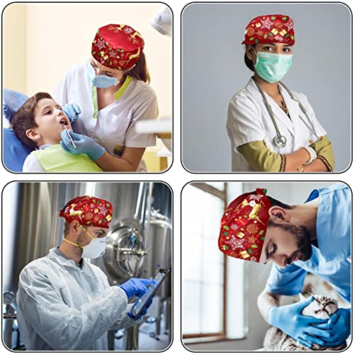 Chapeaux de Travail Noël Flocon de Neige : Lot de 2 Casquettes Unisexe Réglables