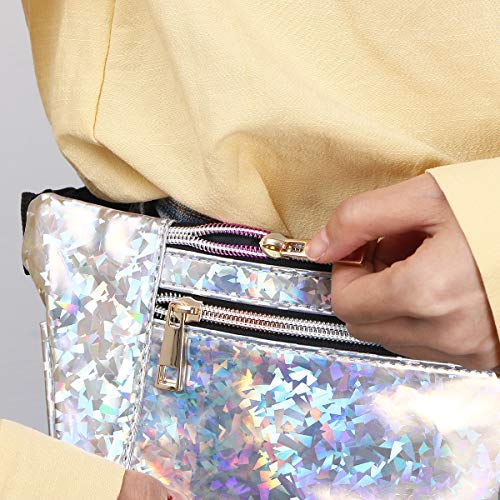 Pochete holográfica TENDYCOCOCOCO, pochete para rave, multifuncional para homens e mulheres, Pochete