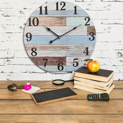 24 Inch Wall Clocks for Living Room 24 Inch Wall Clocks for Living Room Decor, Coastal Beach Nautical Style product image