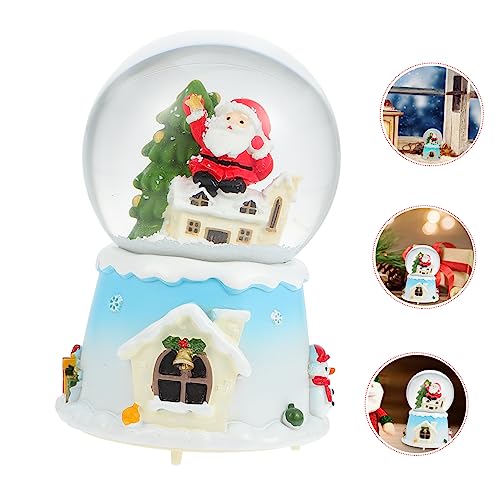 Bola de cristal luminosa con música de Papá Noel: el adorno navideño ideal para tu árbol 4