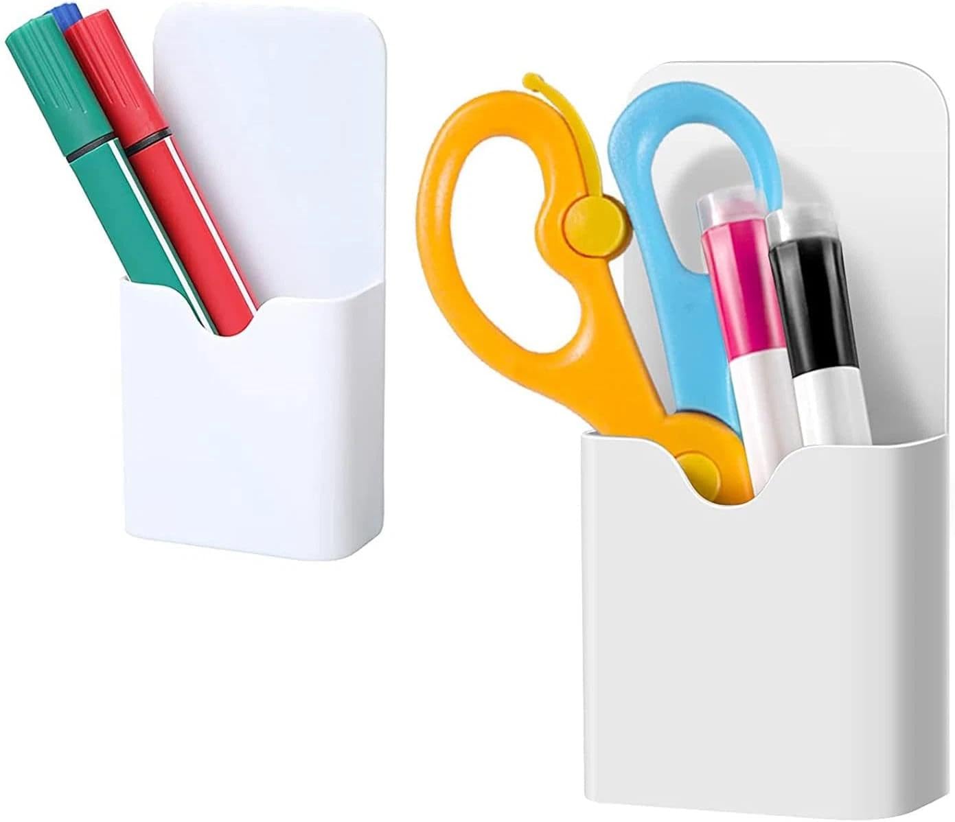 for 2 Pcs Soporte Magnético Rotulador Lápiz Pizarra Refrigerador Oficina Hogar, Magnet Holder, whiteboard, Home Office