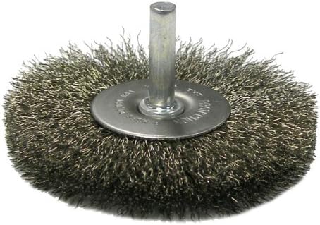 Weiler Stainless Steel Radial Bristle Brush - 3 in OD, 0.014 in Bristle Dia & 20000 Max RPM - 17979 [PRICE is per WHEEL]