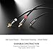 UGREEN 3.5mm Female to 2RCA Male Stereo Audio Cable Gold Plated RCA to Aux Female Adapter Hi-Fi Sound Auxiliary RCA Cord Compatible with Smartphone Speakers Tablet HDTV MP3 TV Mixer Amplifier, 0.8FT