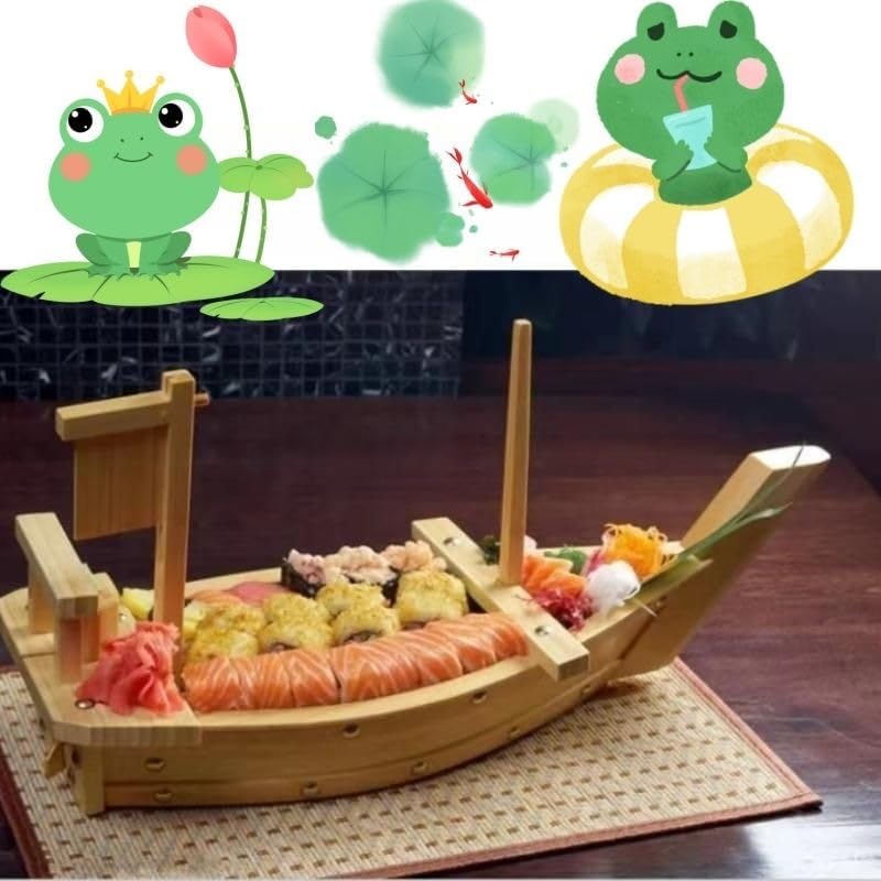 Sdvieuk 寿司ボート 舟型 刺身盛り皿 川舟 ミニ寿司船 刺身船 シンプル
