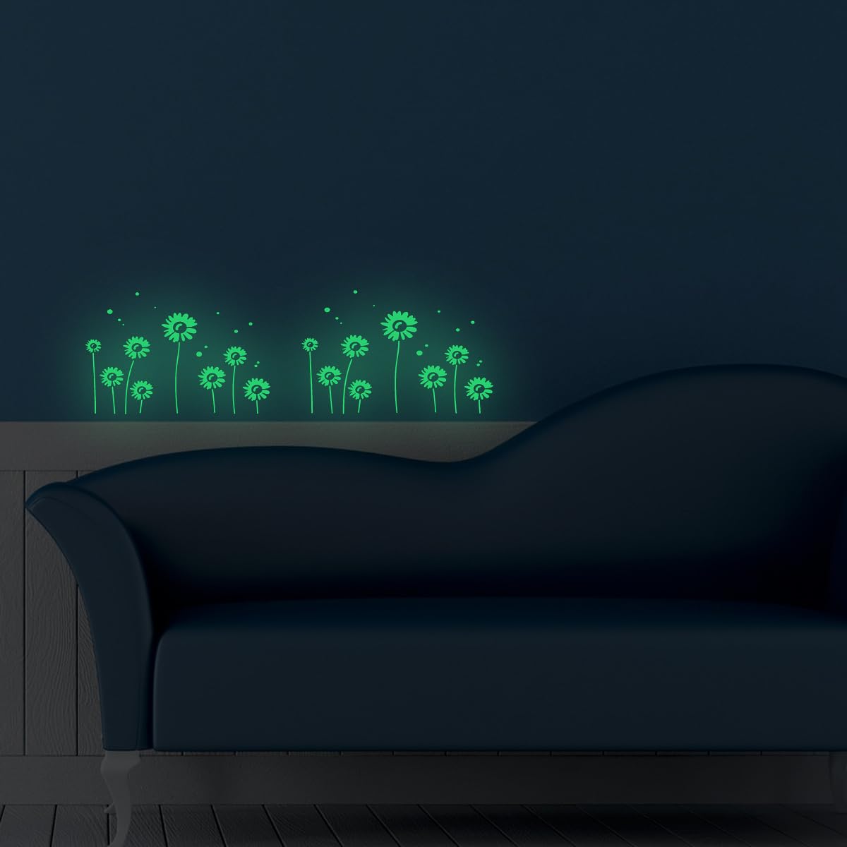 Daisy Glow in The Dark Stickers,Glow in The Dark Daisys Wall Decals for Girls and Boys Bedrooms Glow in The Dark Daisys Stickers for Kids Room Decorations