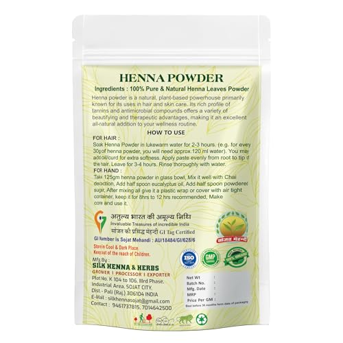 Image of Natural Henna Powder for Hair Colour 200gm
