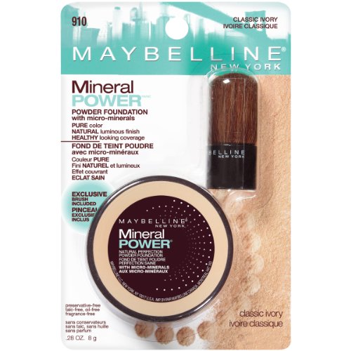 Maybelline New York Mineral Power Powder Foundation, Classic Ivory, Light 2, 0.28 Ounce #TOP1