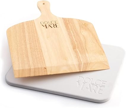Dolce Mare Piastra Refrattaria Forno Pietra Per Pizza In Cordierite Di Alta Qualita Per Forno E Grill Pala Per Pizza Inclusa Beige Amazon It Casa E Cucina