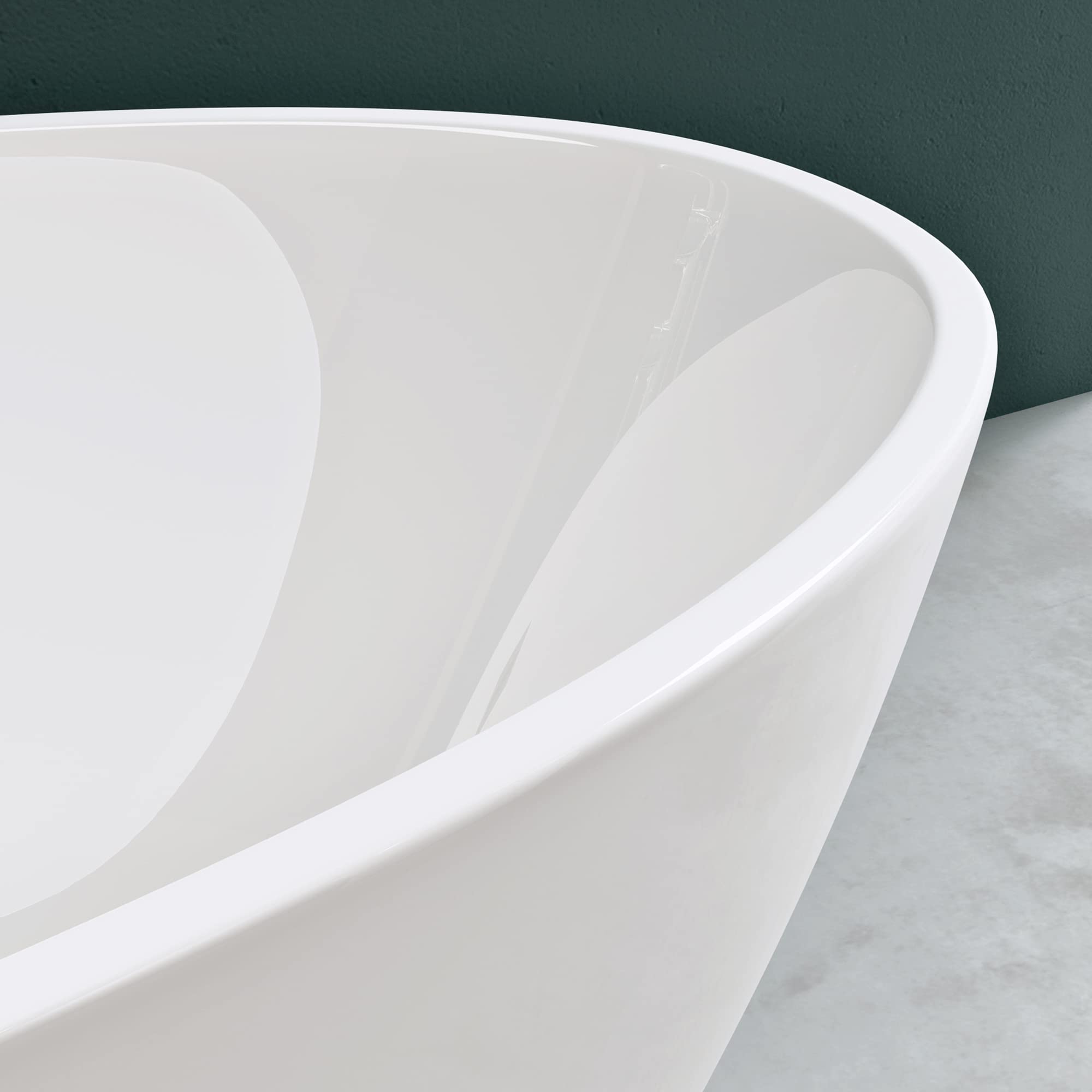 Mai & Mai Freistehende Badewanne aus Acryl inkl. Pop-Up Ablaufgarnitur