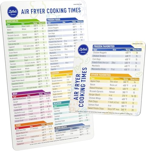 LOTTELI KITCHEN Air Fryer Magnetic Cheat Sheet Set...40