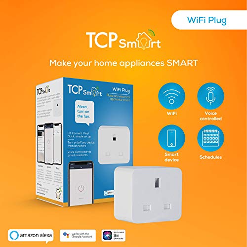 Image of TCP Smart UK White Plug with App, Wifi, Compatible with Alexa, Google Home and Siri, Voice Control, Smart Programs
